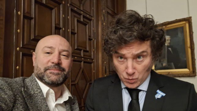 Diego Spagnuolo y Javier Milei.