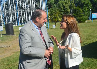 Juan Pablo Poletti y María Luengo, su candidata en la ciudad de Santa Fe