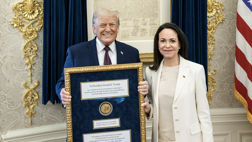 Donald Trump y María Corina Machado.