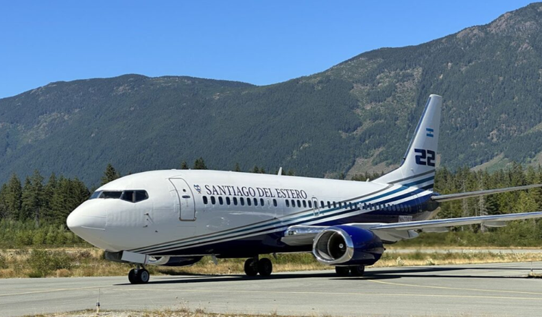 El Boeing 737 hidrante es una de las joyas de la flota de Santiago del Estero.
