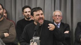 Juan Grabois durante el debate de Malvinas.&nbsp;