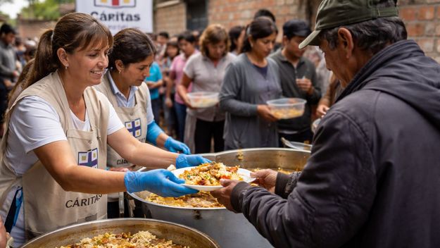 La motosierra de Javier Milei dejó a la Iglesia al frente de la emergencia social en los barrios La motosierra de Javier Milei dejó a la Iglesia al frente de la emergencia social en los barrios