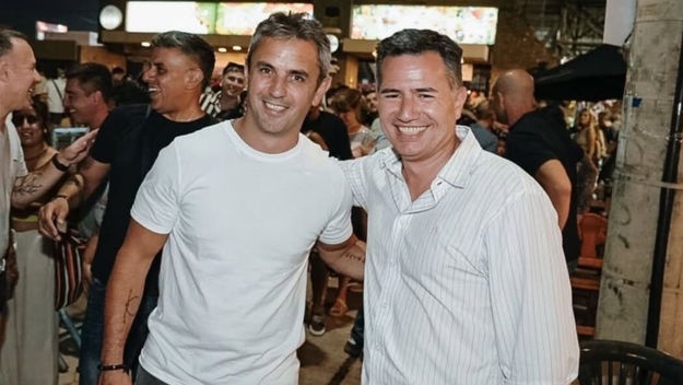 Gabriel Bornoroni y Martín Menem en el Festival de Jesús María, enero del 2025.