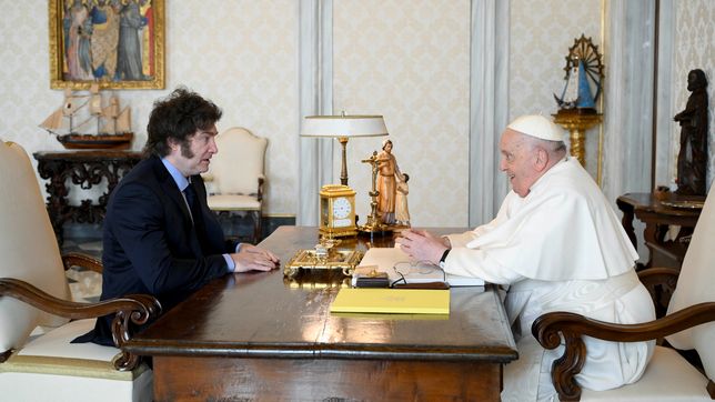 Javier Milei fue recibido más de una hora por el papa Francisco