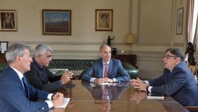 Reunión de Carlos Torrendel y Alejandro Álvarez, por el lado del Gobierno, con Carlos Greco y Franco Bartolacci, del CIN.&nbsp;