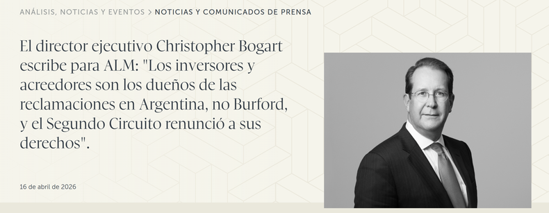 Carta de Christopher Bogard tras haber perdido el juicio por YPF.