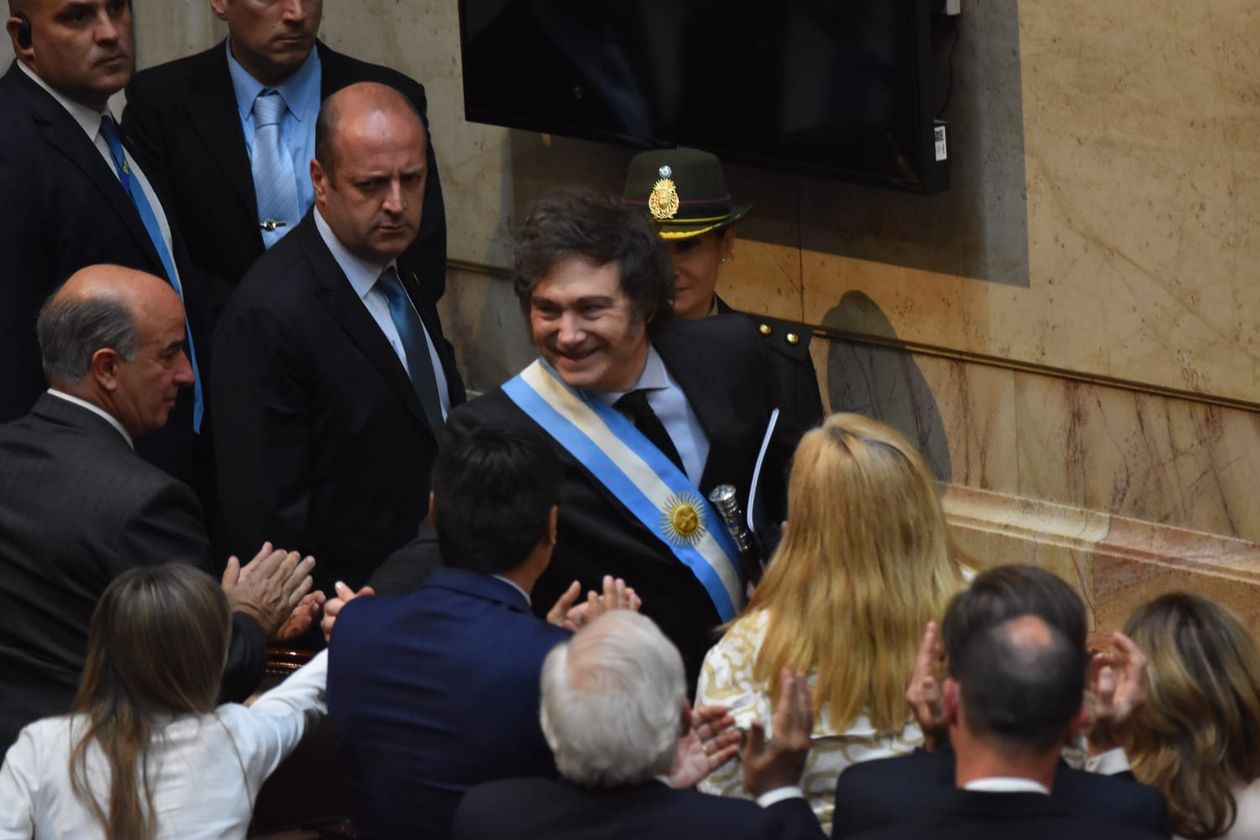 Javier Milei presenta el Presupuesto en el Congreso.