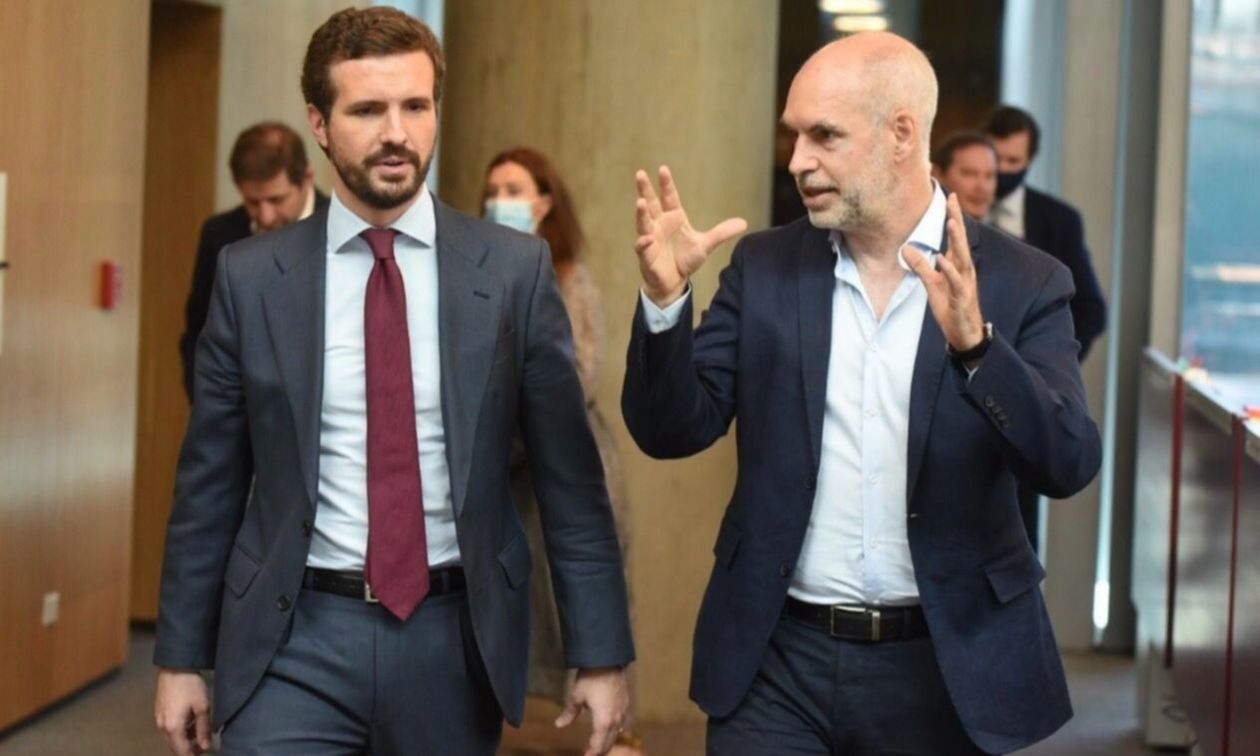 Horacio Rodríguez Larreta y Pablo Casado