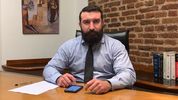 El abogado del presidente Javier Milei y Fred Machado, Francisco Oneto, que pasó por los tribunales de Río Cuarto.&nbsp;