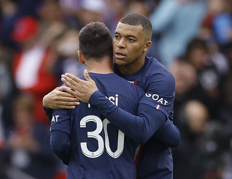 Lionel Messi y Kylian Mbappé.