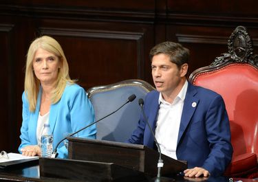 Axel Kicillof durante su discurso de apertura en la Legislatura bonaerense.