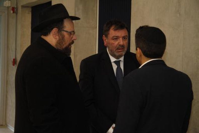 El juez Ariel Lijo con el ministro de Asuntos de la Diáspora y Lucha contra el Antisemitismo de Israel, Amichai Chikli.
