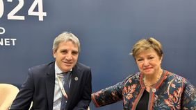 Toto Caputo y la presidenta del FMI, Kristalina Georgieva