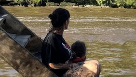 Leila Gianni, en Tigre. Descanso y lectura.