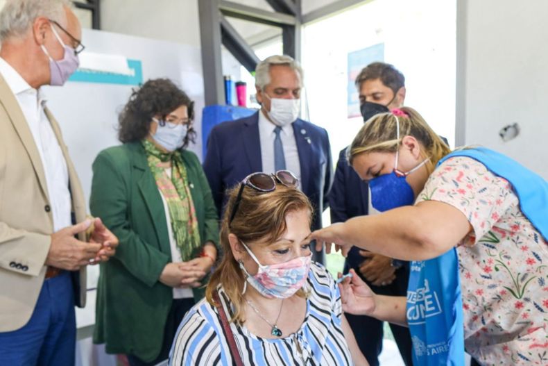 Imágenes de la campaña de vacunación en la provincia de Buenos Aires campaña de vacunación