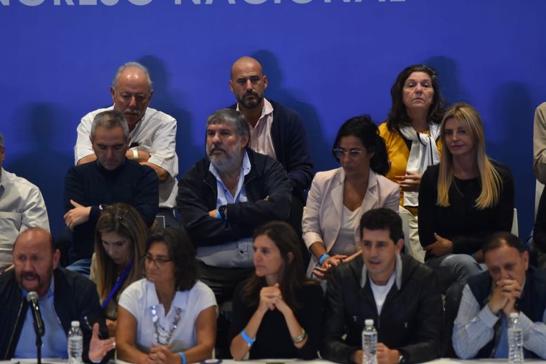 Al final del encuentro, entonaron las estrofas de la marcha peronista.