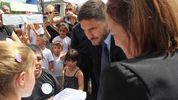 El gobernador Maximiliano Pullaro en un acto por el inicio del ciclo lectivo.