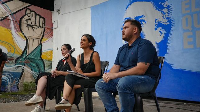 La titular de La Cámpora, Lucía Cámpora, en una charla en Chaco (La Cámpora)