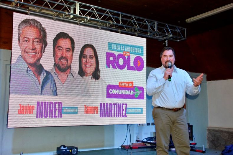 Javier Murer al ganar las elecciones en 2023 con el sello de Rolando Figueroa.