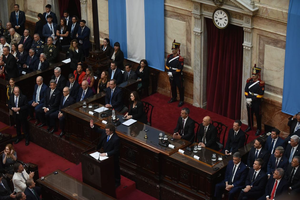 Javier Milei en la Asamblea Legislativa 2026.