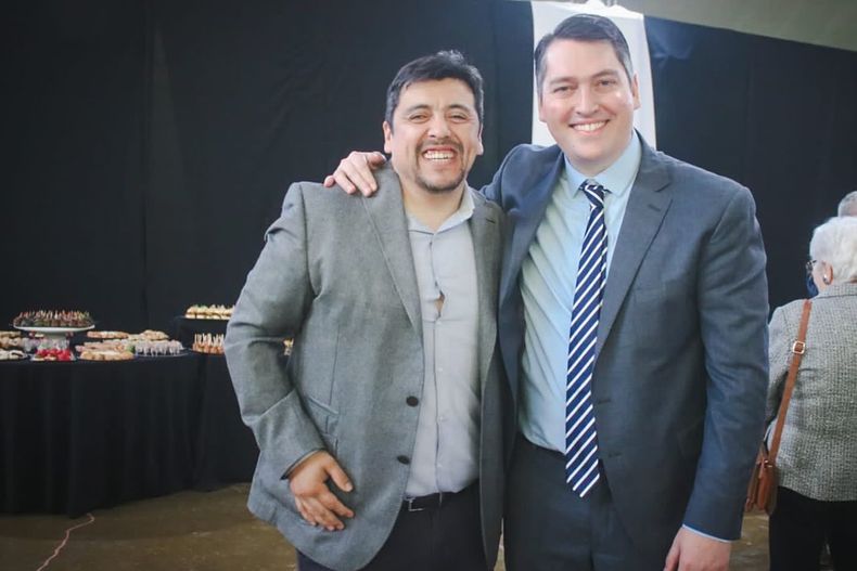 Pérez junto a Harrington. Los intendentes de Río Grande y Tolhuin comparten la cruzada electoral en Tierra del Fuego. 