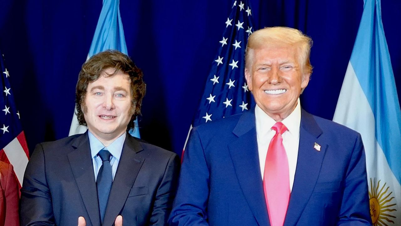 Javier Milei y Donald Trump.