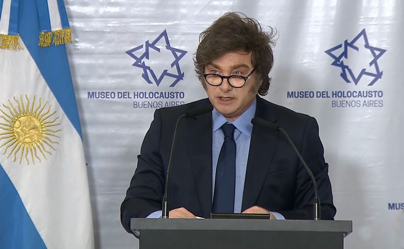Javier Milei en el Museo del Holocausto