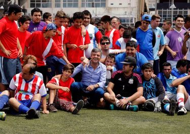 Junto a 150 chicos, Zabaleta participó de una jornada de inclusión