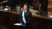 Javier Milei presenta el Presupuesto en el Congreso.