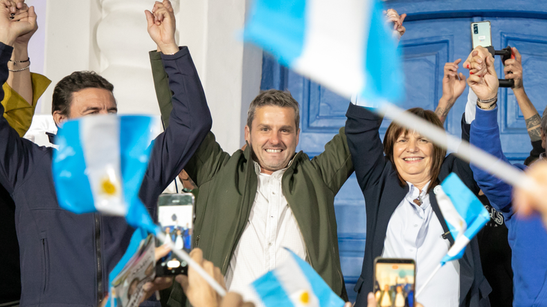 Mariano Campero y Patricia Bullrich durante la campaña para las elecciones 2023. 