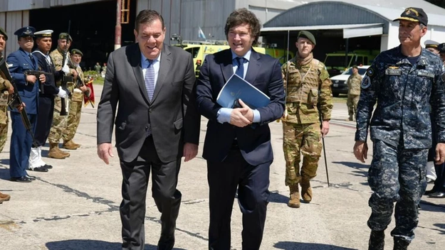 Guillermo Montenegro con Javier Milei.