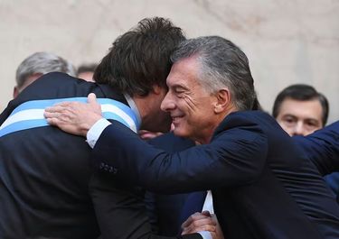 Javier Milei y Mauricio Macri.