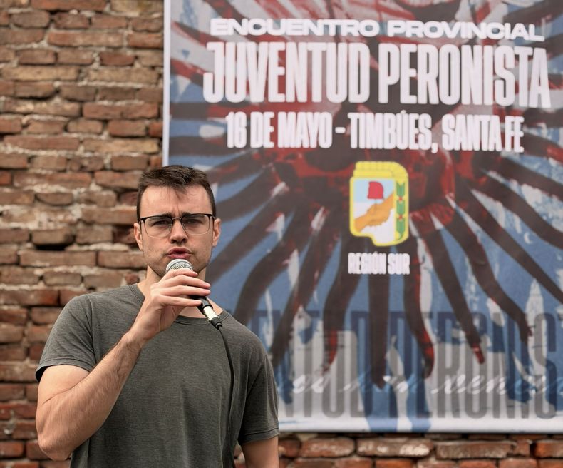 Pablo Garello líder de la JP de Santa Fe y conductor de Aurora, un espacio político para jóvenes del peronismo.