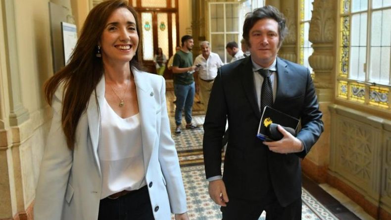 Victoria Villarruel y Javier Milei.