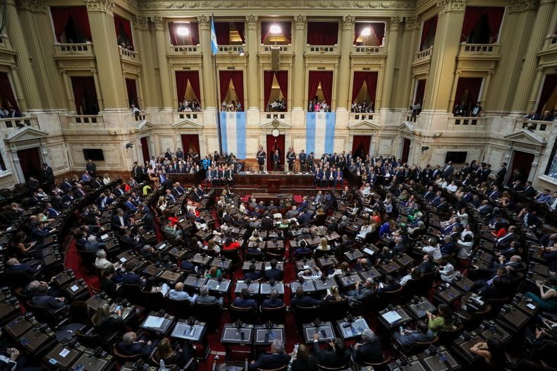 Apertura de sesiones en el Congreso.