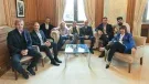 Con Santiago Caputo en medio, junto a Karina Milei, la mesa política se reunió en la Casa Rosada.&nbsp;