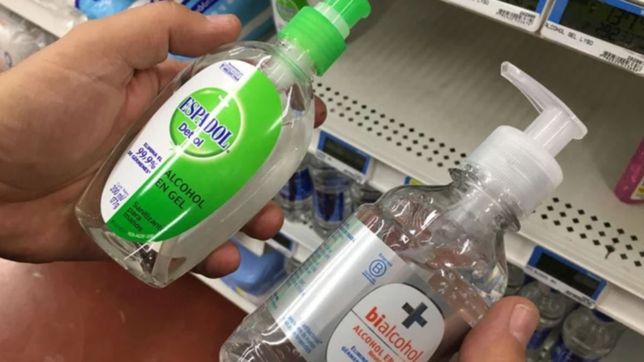 en una semana se triplicaron las ventas de alcohol en gel habituales de un mes