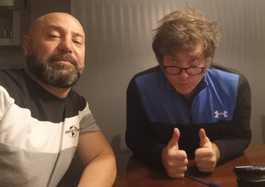 Diego Spagnuolo con Javier Milei. Diego Spagnuolo con Javier Milei.