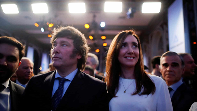 Victoria Villarruel y Javier Milei. 