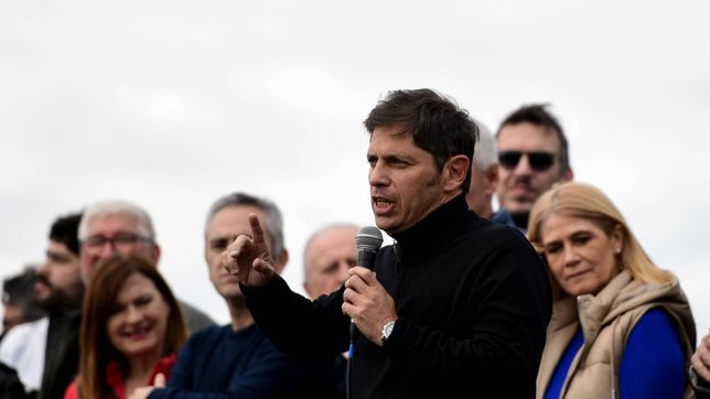 Axel Kicillof, durante un acto en Ensenada.