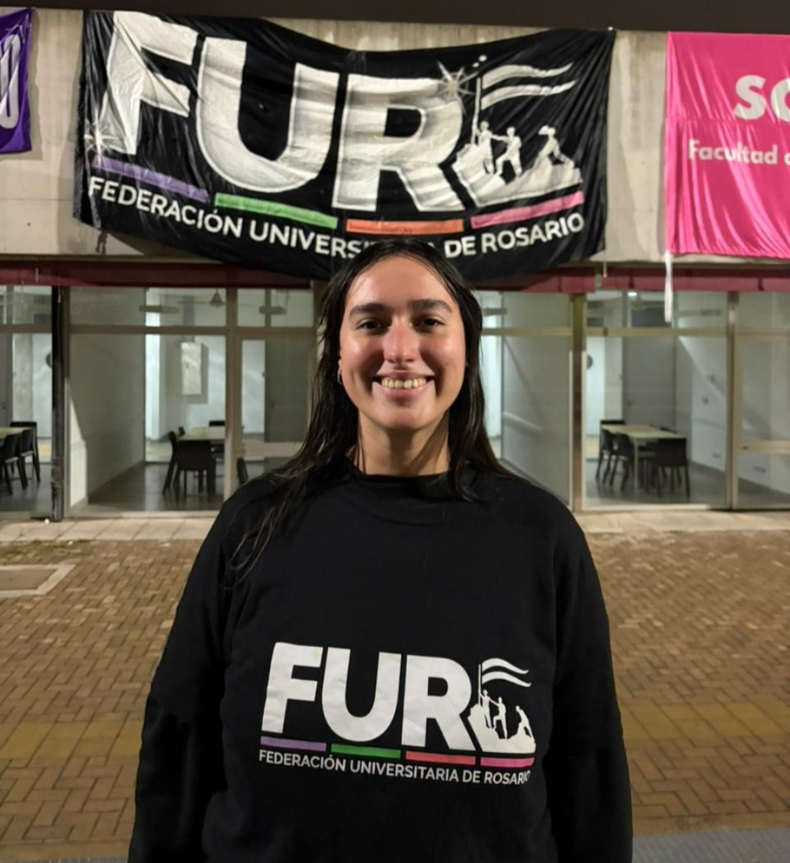 Karen Lingenfelder, la nueva presidenta de la Federación Universitaria de Rosario.