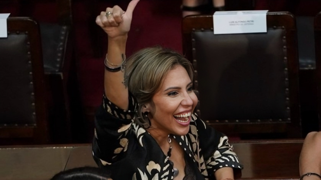 Romina Diez, jefa libertaria en Santa Fe y determinante en la ANSES de Rosario. Romina Diez, jefa libertaria en Santa Fe y determinante en la ANSES de Rosario.
