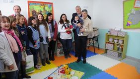 Zabaleta inauguró la primera sala maternal dentro de una escuela secundaria