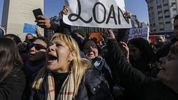 Marcha por Loan Peña en la Ciudad de Buenos Aires.