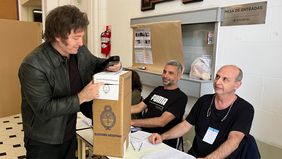 Javier Milei cuando emitió su voto en 2023. Javier Milei cuando emitió su voto en 2023.