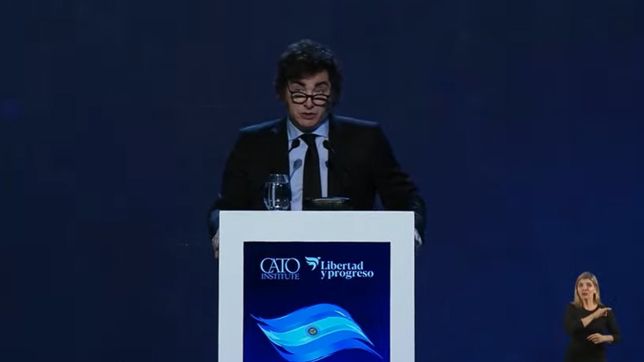 mientras debatia el senado, milei volvio a lanzarse a la reeleccion: esperemos tener dos mandatos