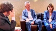 Javier Milei, Mauricio Macri y Patricia Bullrich