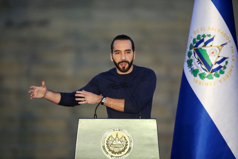 El presidente de El Salvador Nayib Bukele.