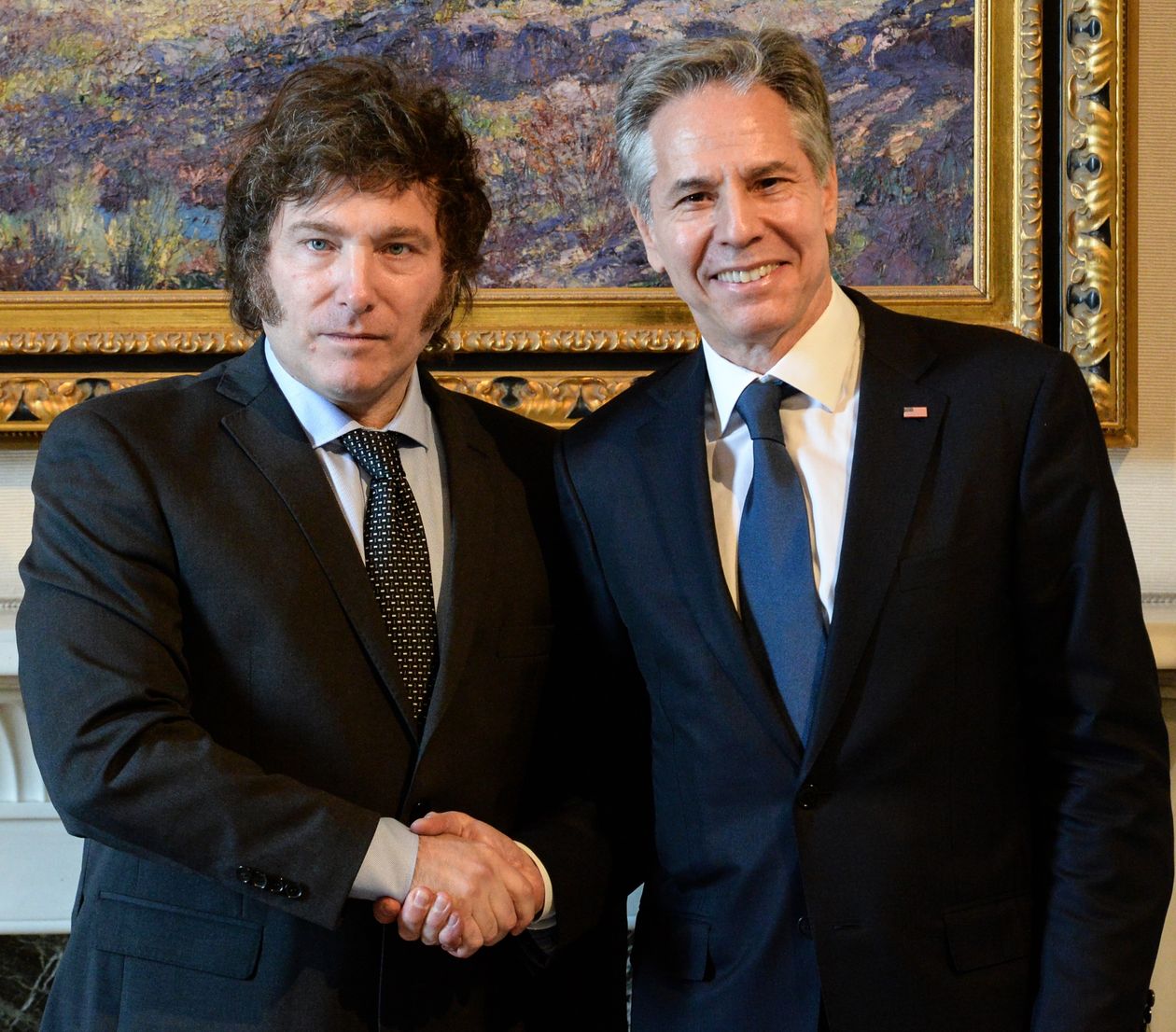 Javier Milei y Antony Blinken Noticias Argentinas