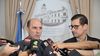 El ministro de Economía Julio Panceri y el secretario de Presupuesto Uriel Brupbacher.